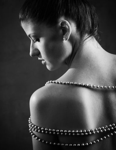 photo noir et blanc femme par photographe glamour la rochelle