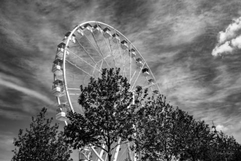 photo noir et blanc La Rochelle grande roue