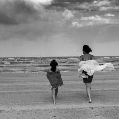 photo en noir et blanc plage de Châtelaillon