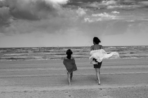 photo en noir et blanc plage de Châtelaillon
