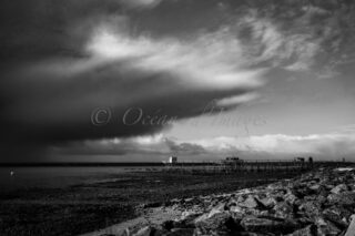 photo noir et blanc côte atlantique carrelet