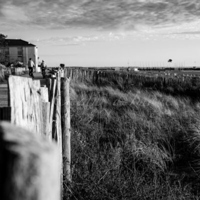 Dunes de Châtelaillon plage photo en noir et blanc