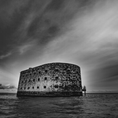 Photo en noir et blanc - Fort Boyard - Charente Maritime - Paysage