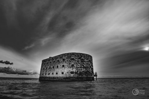 Photo en noir et blanc - Fort Boyard - Charente Maritime - Paysage