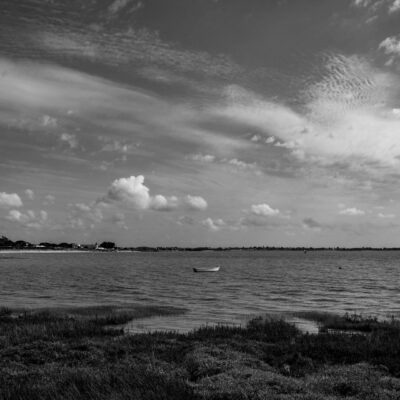 Paysage photo en noir et blanc Fourras en Charente Maritime
