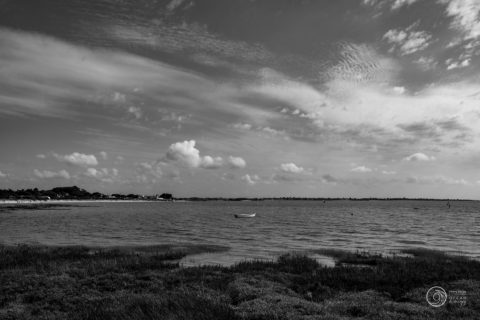 Paysage photo en noir et blanc Fourras en Charente Maritime