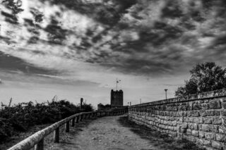 Paysage photo en noir et blanc Fourras