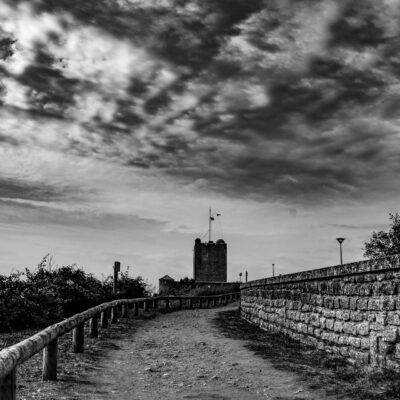 Paysage photo en noir et blanc Fourras