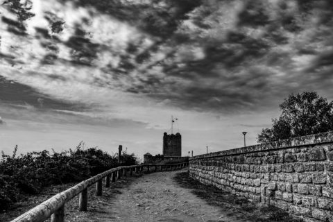 Paysage photo en noir et blanc Fourras