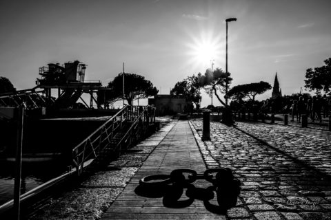 Paysage photo N&B La Rochelle