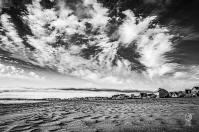 photo en noir et blanc côte charentaise à Chatelaillon