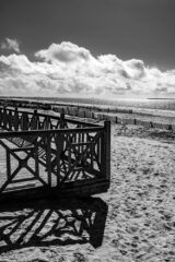 plage de Chatelaillon photo en noir et blanc