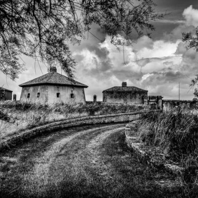 Fort Lupin en Charente-Maritime photo en noir et blanc