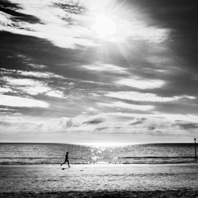 paysage en noir et blanc Châtelaillon plage en Charente Maritime