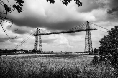 Photo noir et blanc pont transbordeur de Rochefort Tonnay Charente - Gustave Eiffel