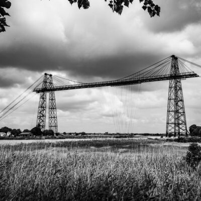 Photo noir et blanc pont transbordeur de Rochefort Tonnay Charente - Gustave Eiffel