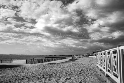 photo noir et blanc plage de Chatelaillon