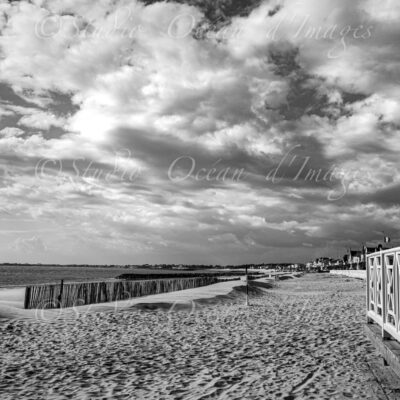 photo noir et blanc plage de Chatelaillon
