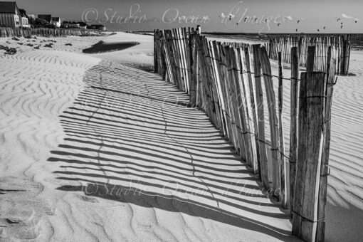 Photo en noir et blanc plage de Chatelaillon