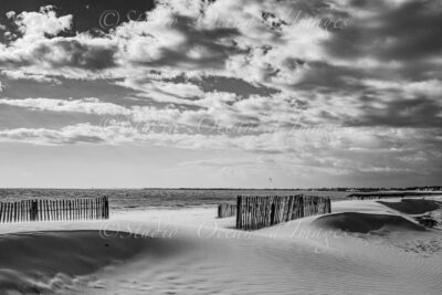 photo en noir et blanc plage de Chatelaillon