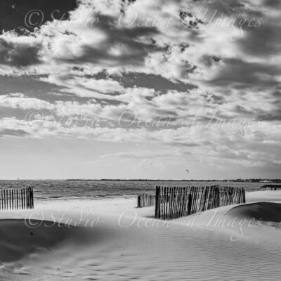 photo en noir et blanc plage de Chatelaillon