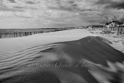 photo tirage d'art en noir et blanc plage de Chatelaillon