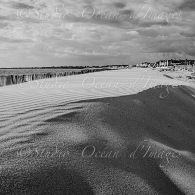 photo tirage d'art en noir et blanc plage de Chatelaillon