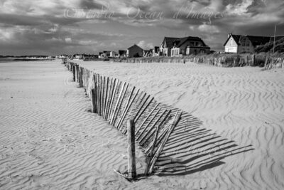 photo noir et blanc plage de Chatelaillon