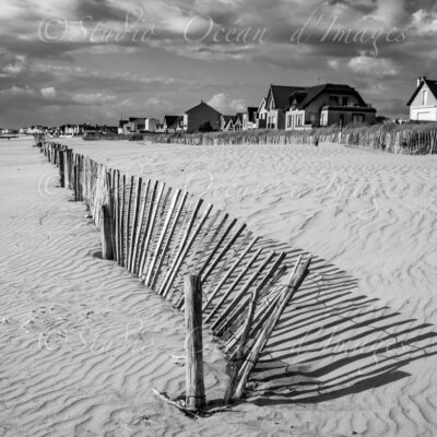 photo noir et blanc plage de Chatelaillon