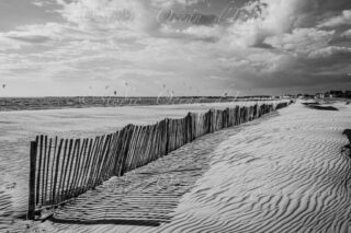 photo noir et blanc plage de Chatelaillon